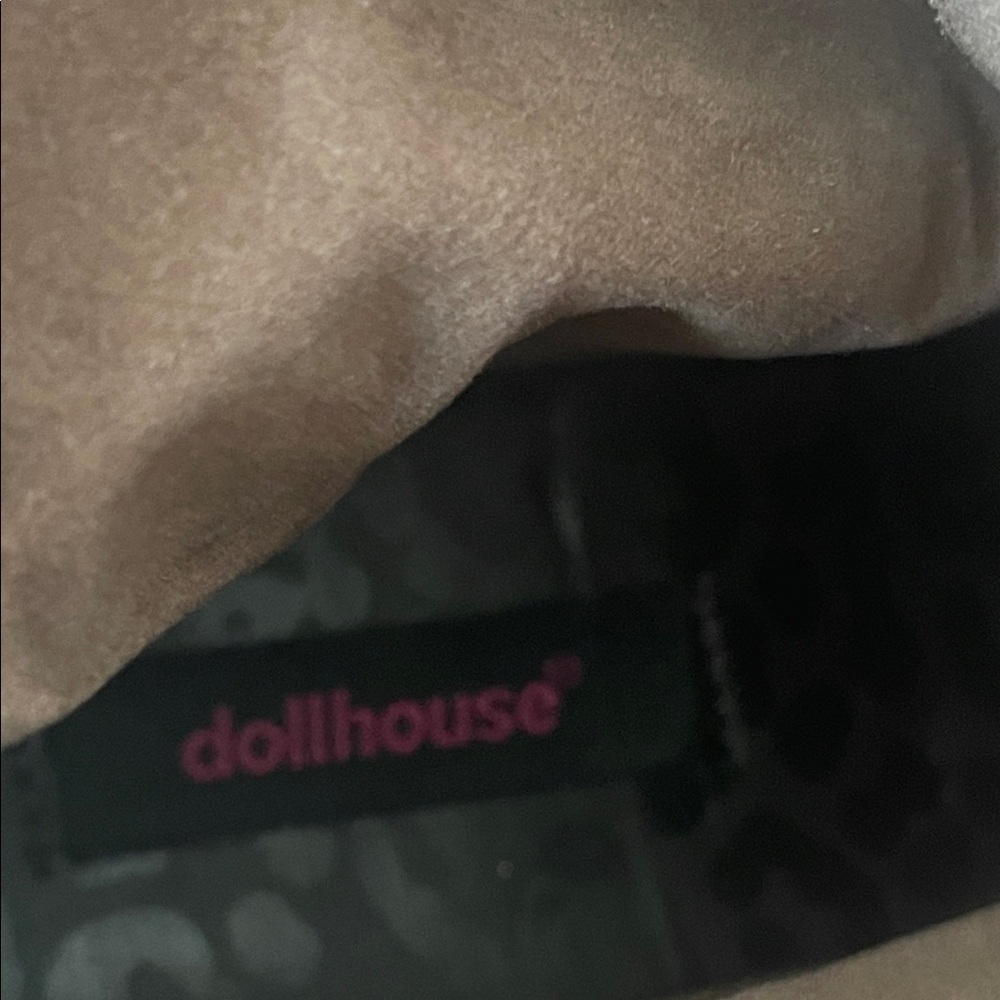Dollhouse Charcoal Lace-Up Moto Boots - Picture 8 of 16